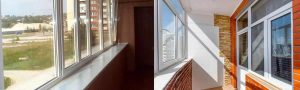 Комбинированное остекление балконов и лоджий